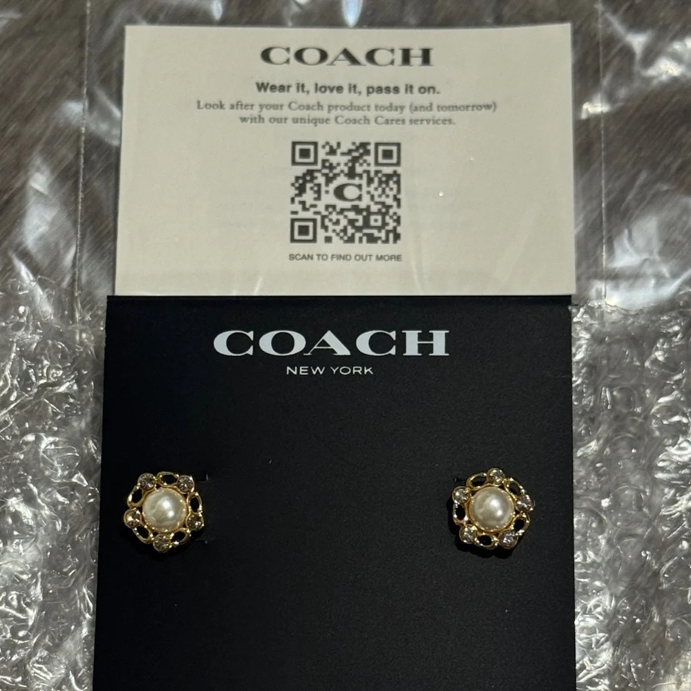 COACH earrings, NEW - Picture 6 of 8